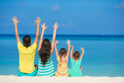 Family vacation on the beach