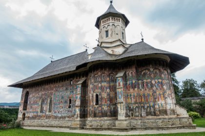 Romanian Old Church Sucevita in Bucovina Region